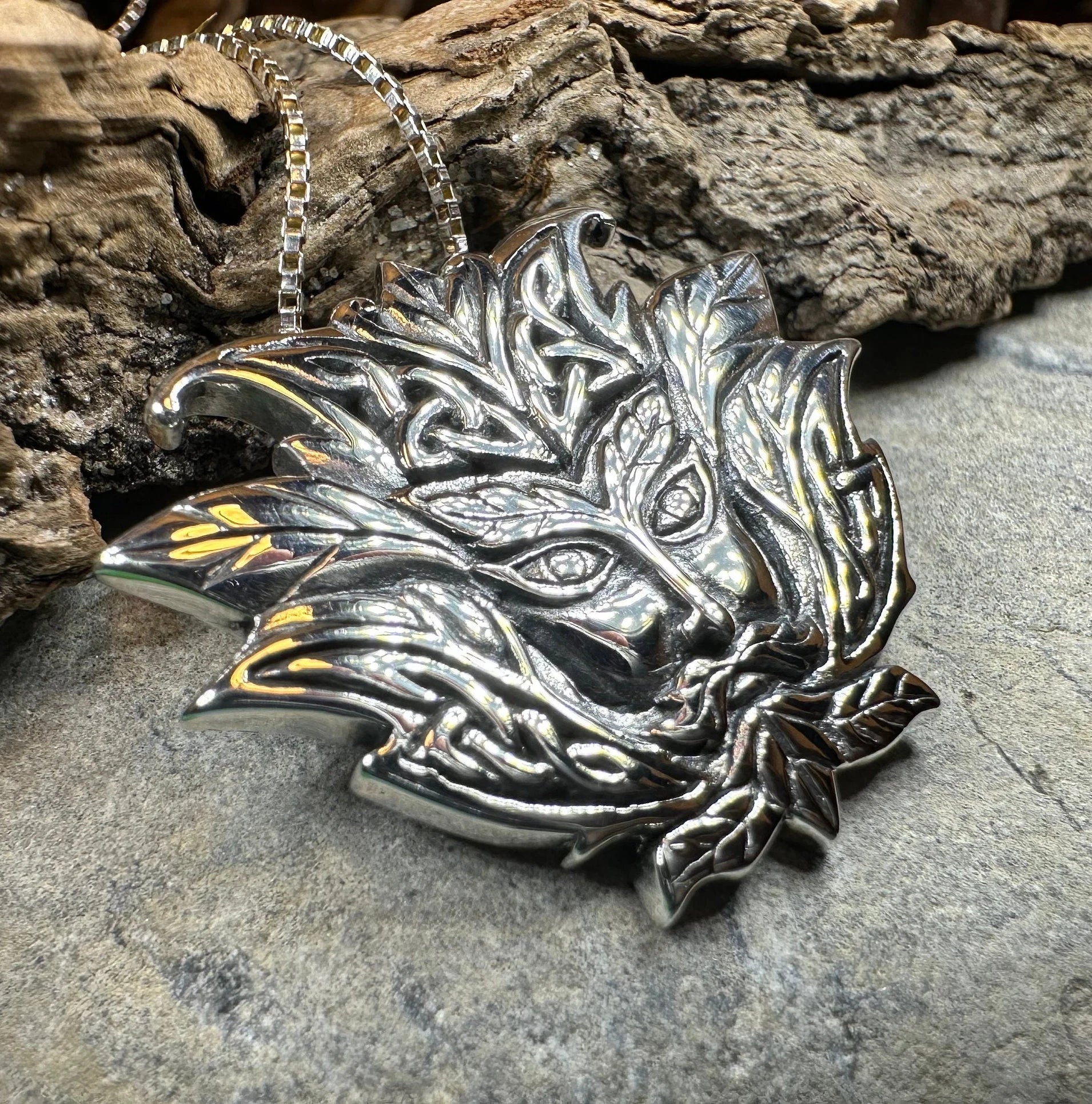 Celtic Green Man Necklace