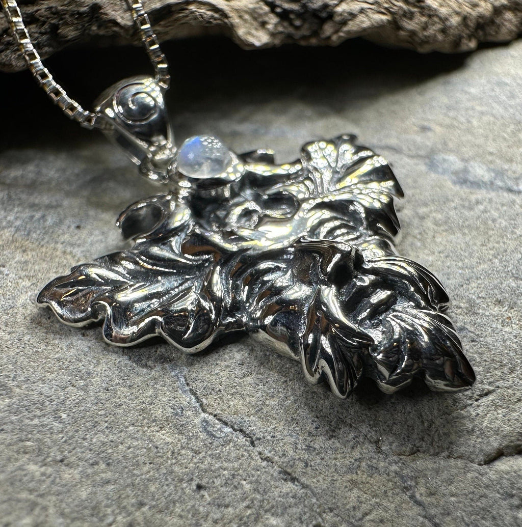 Huelgoat Green Man Moonstone Necklace
