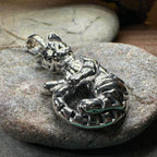 Playful Tabby Cat Necklace