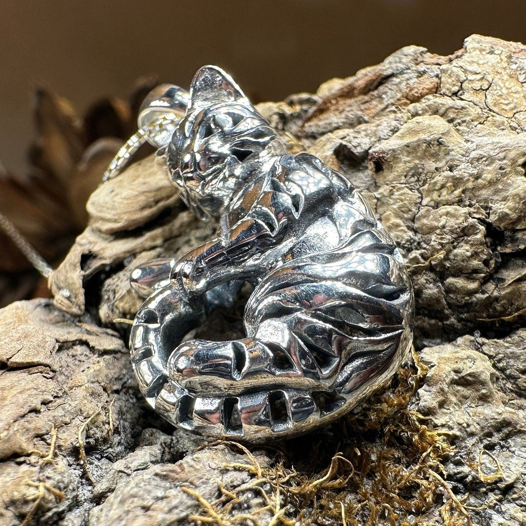 Playful Tabby Cat Necklace