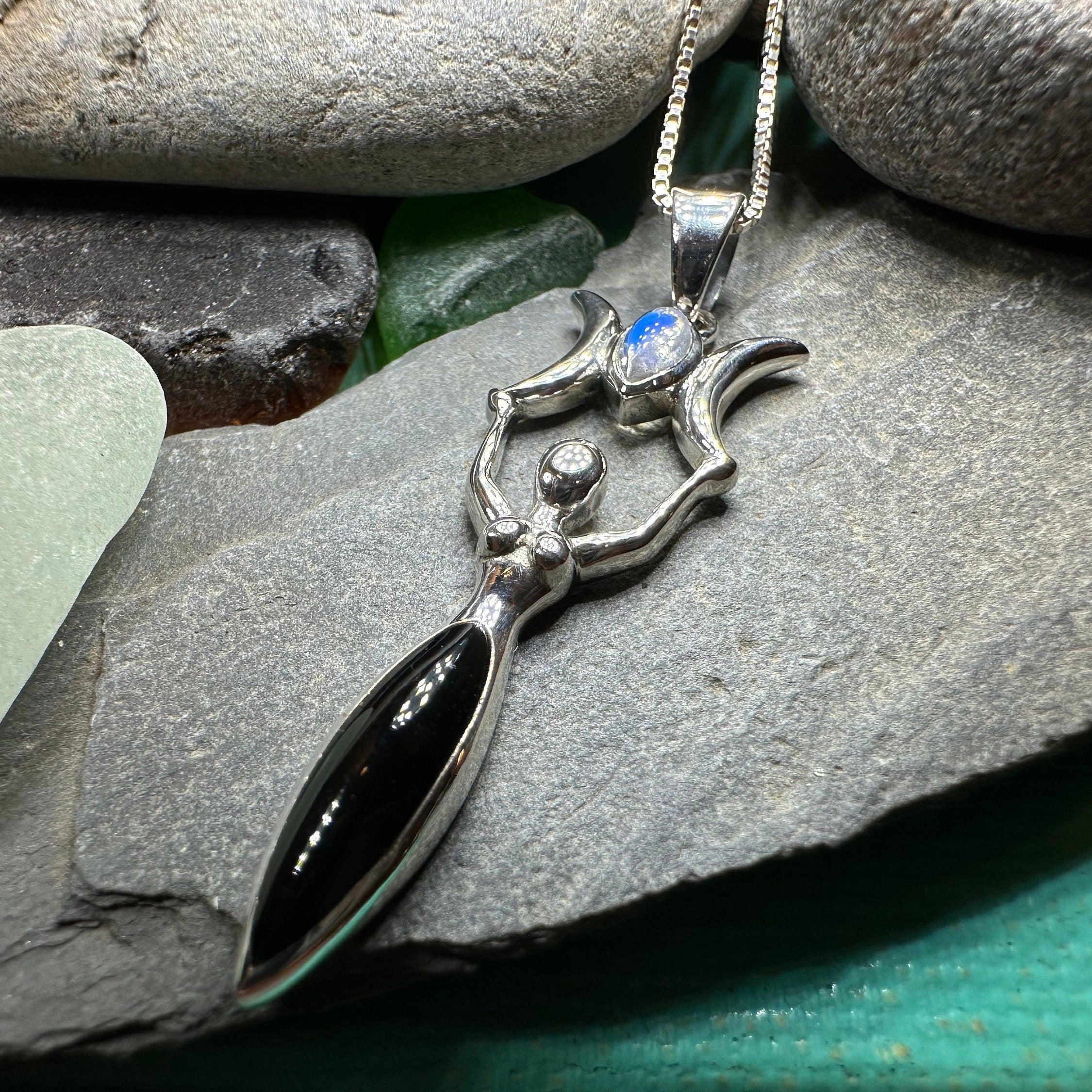 Lyric Triple Moon Goddess Necklace