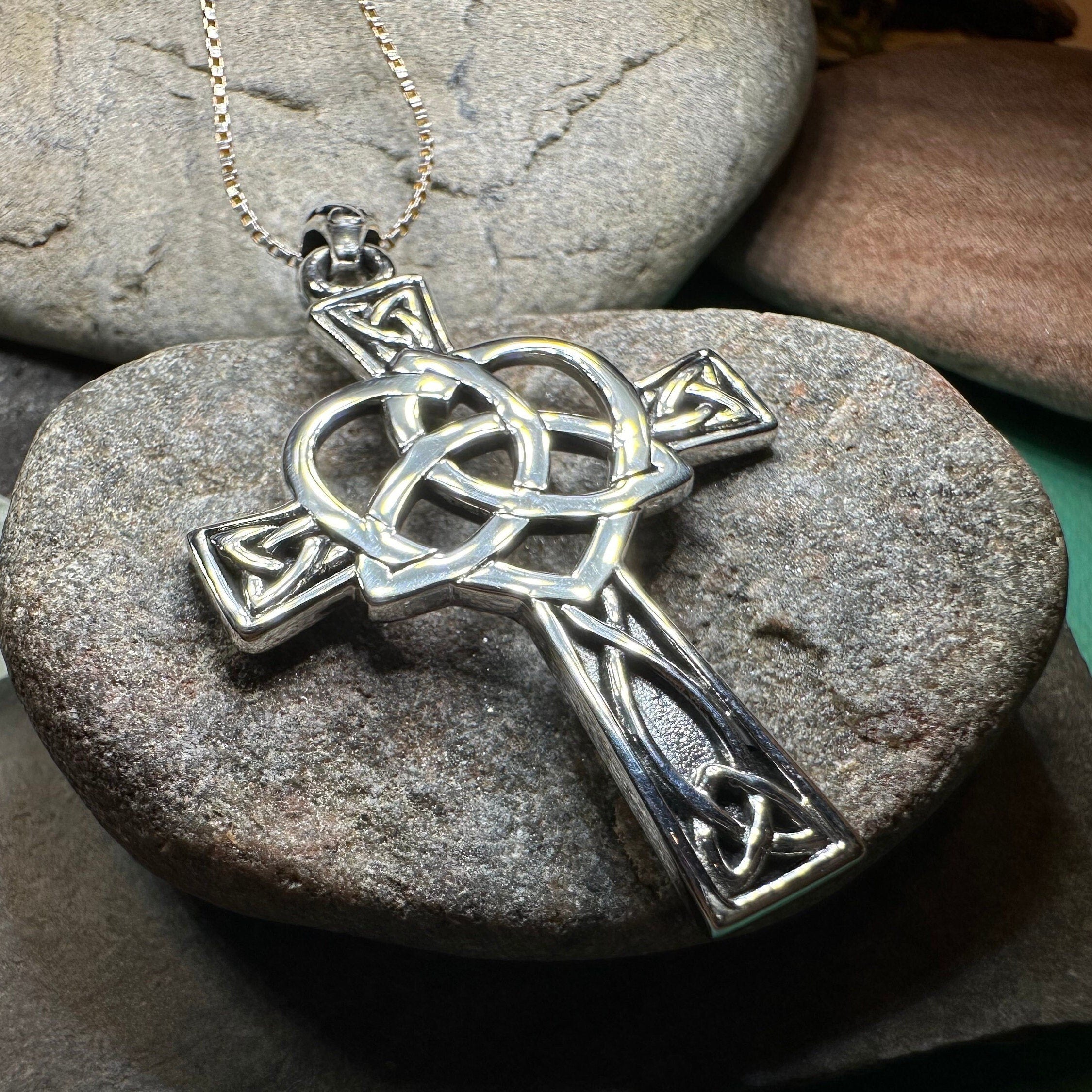 Pure Heart Celtic Cross Necklace