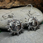 Celtic Skies Sun Moonstone Earrings