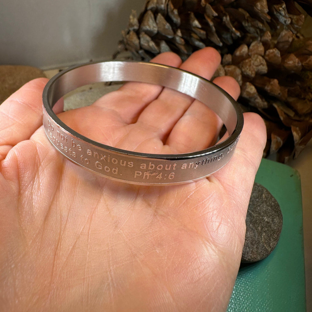 Steel Christian Prayer Bracelet