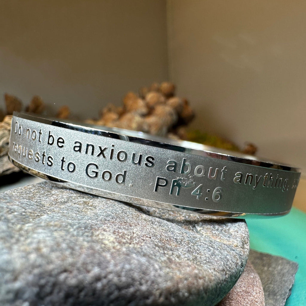 Steel Christian Prayer Bracelet