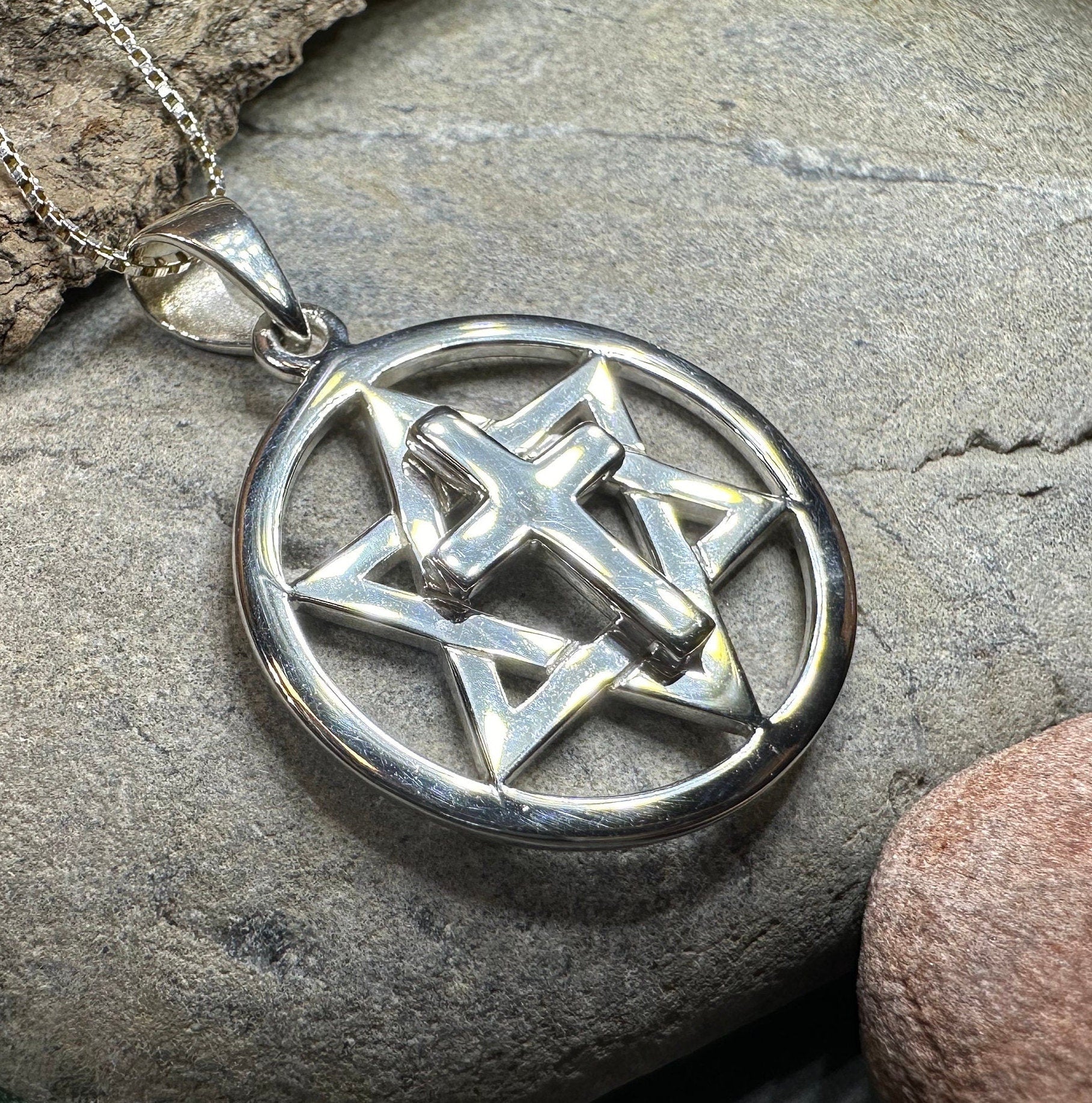 Star of David Cross Necklace