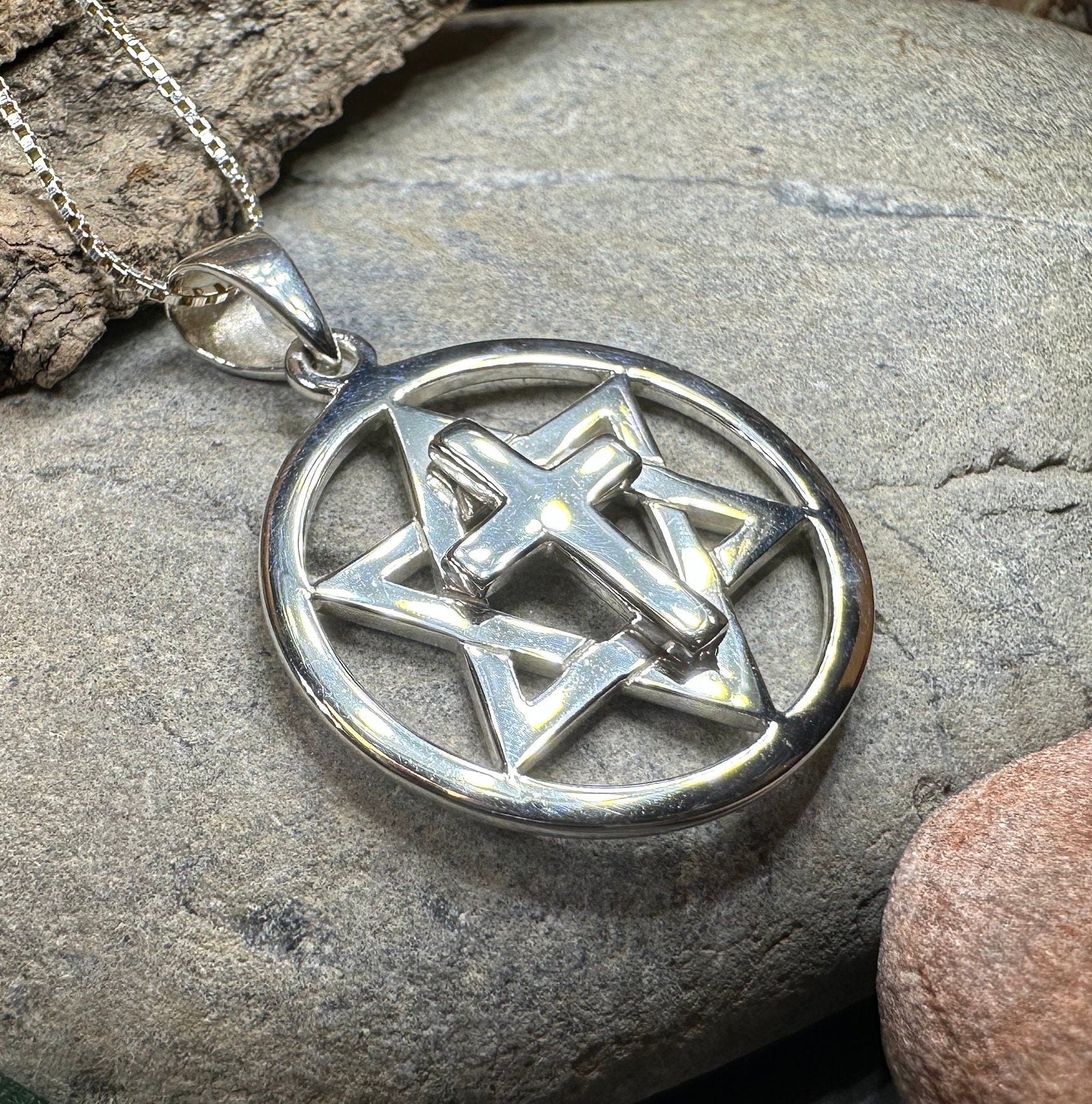 Star of David Cross Necklace
