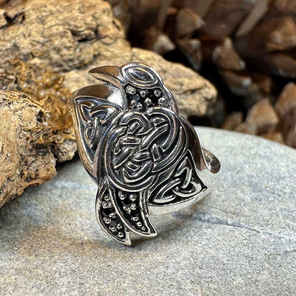 Morrigan Celtic Raven Ring
