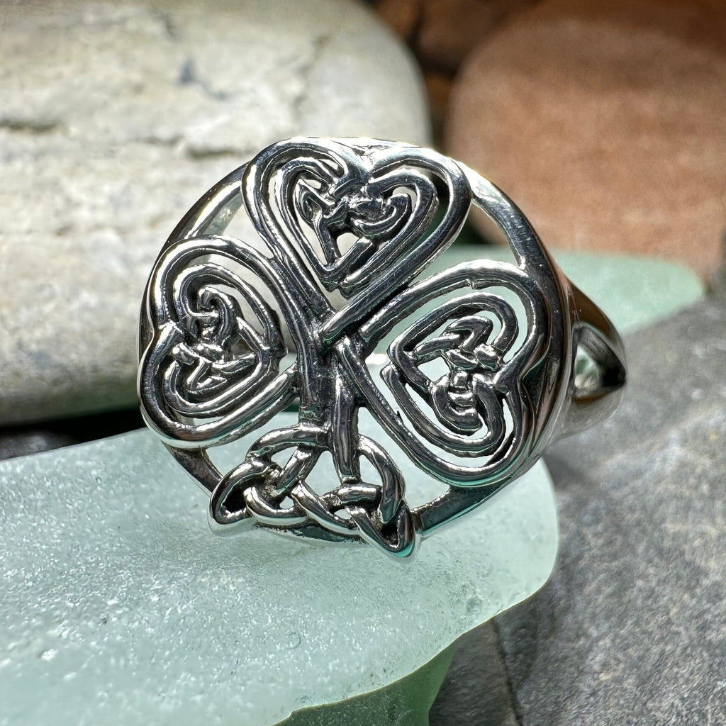 Celtic Knot Shamrock Ring