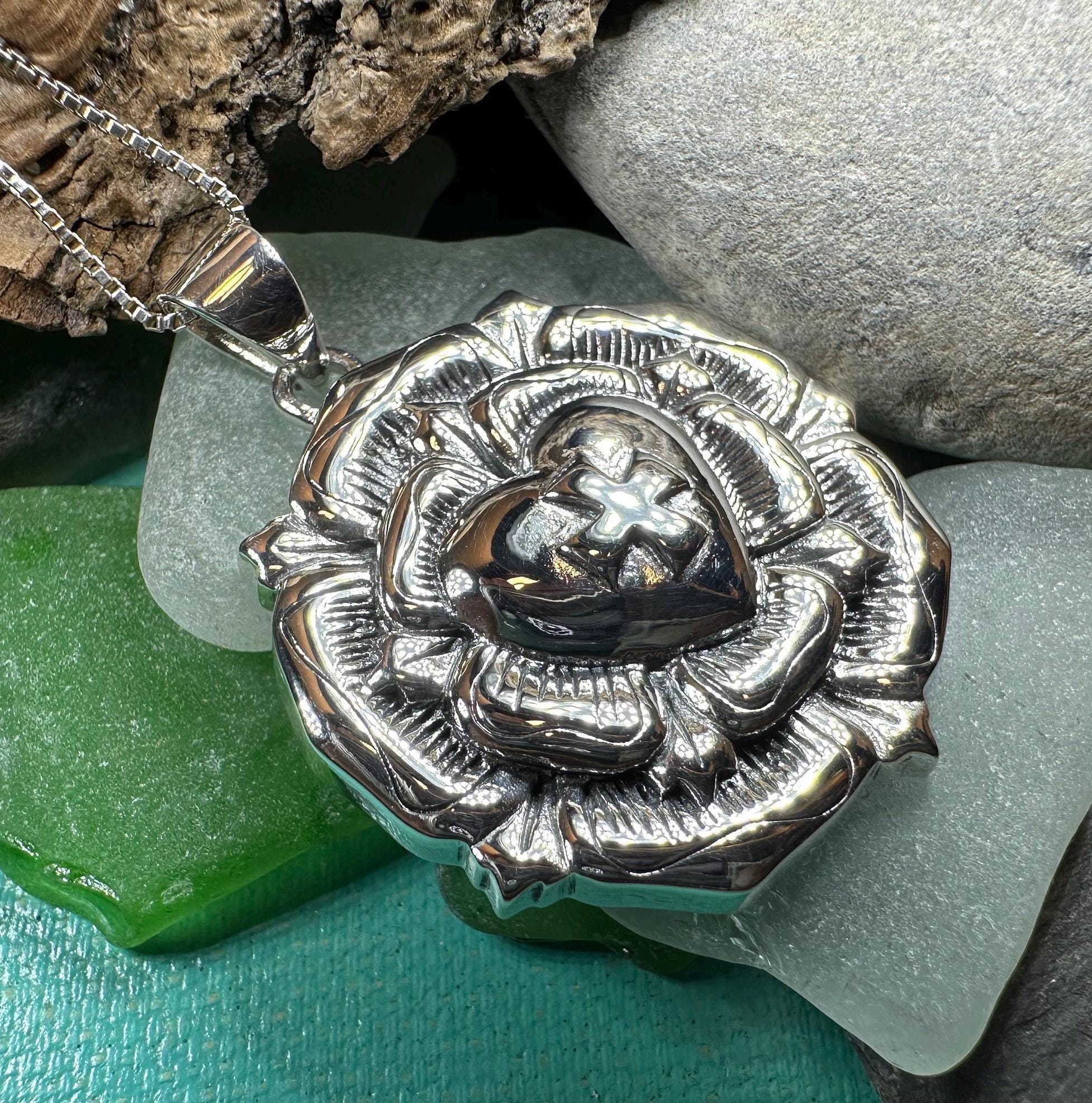 Celtic Rose Cross Necklace