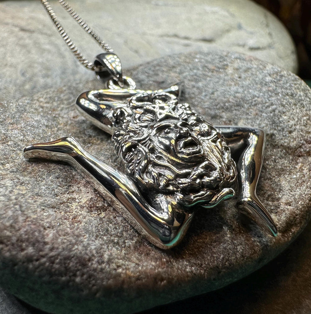 Sicilian Trinacria Triple Spiral Necklace