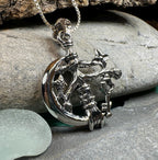 Crescent Moon Italian Cimaruta Pendant