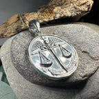 Scales of Justice Saint Michael Pendant