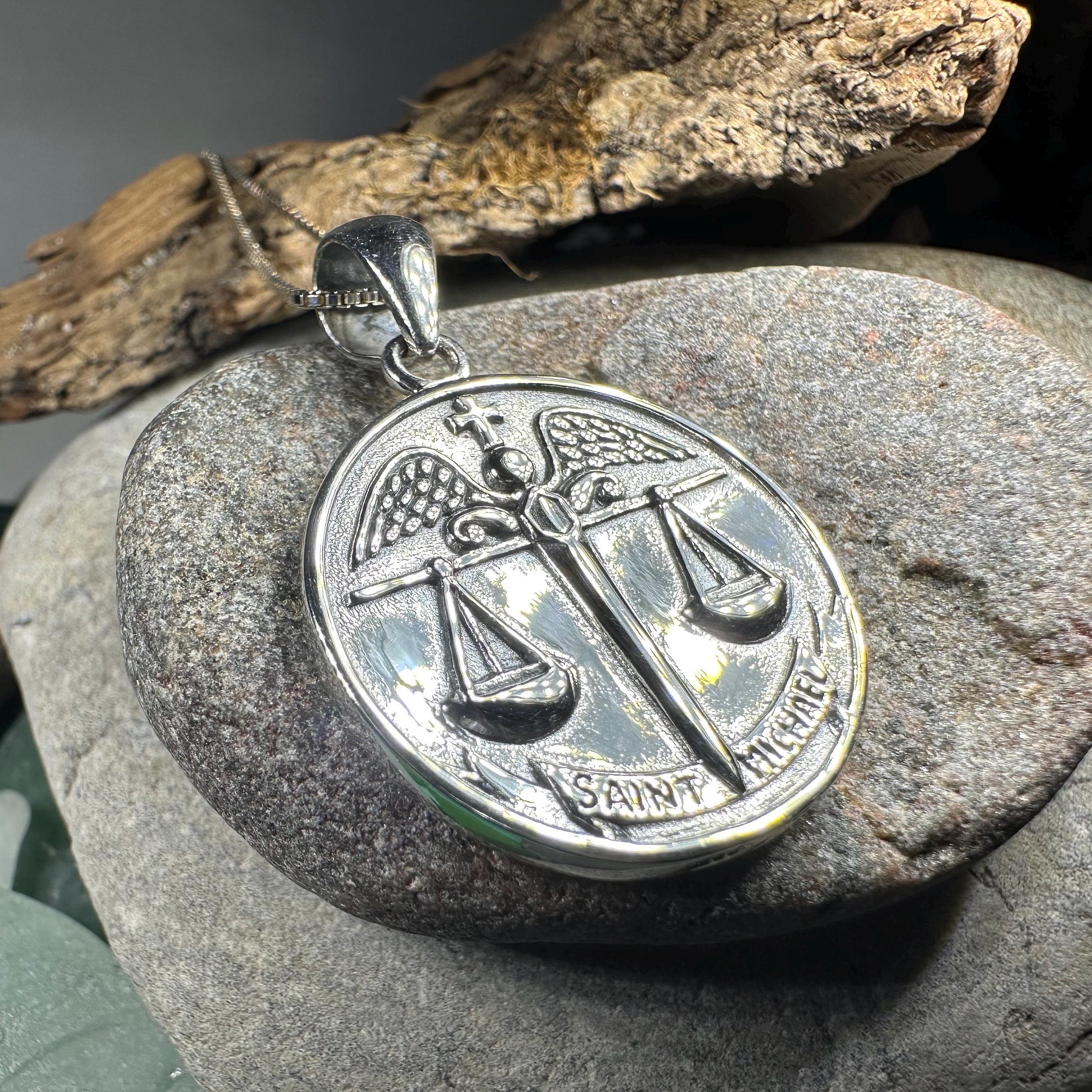 Scales of Justice Saint Michael Pendant
