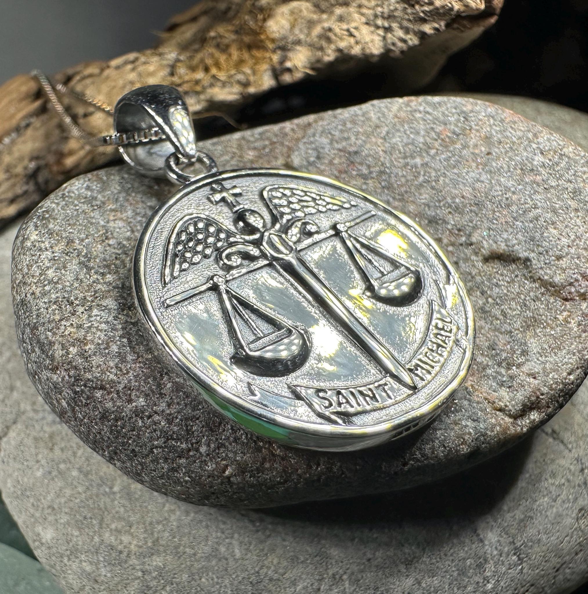 Scales of Justice Saint Michael Pendant