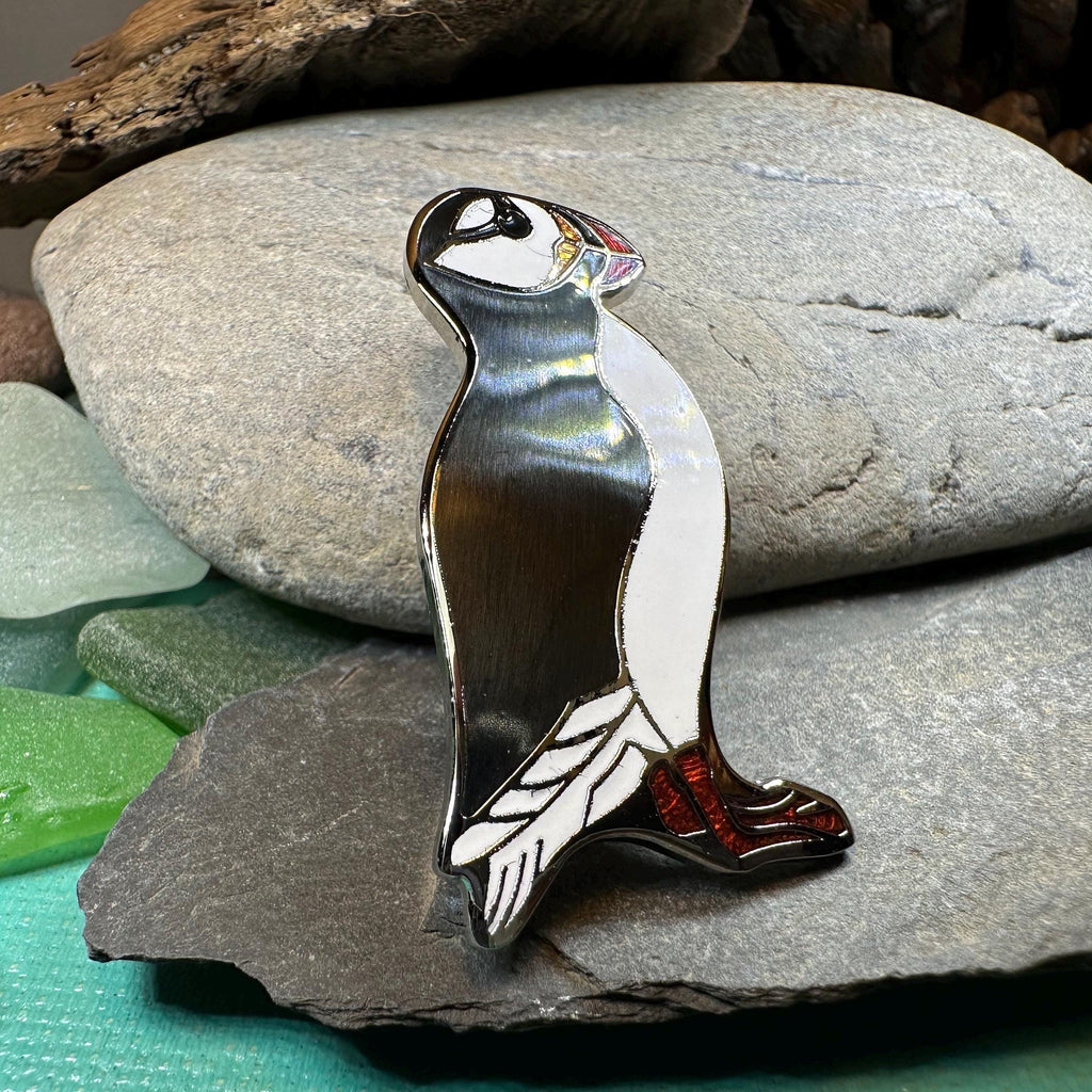 Enamel Scottish Puffin Brooch