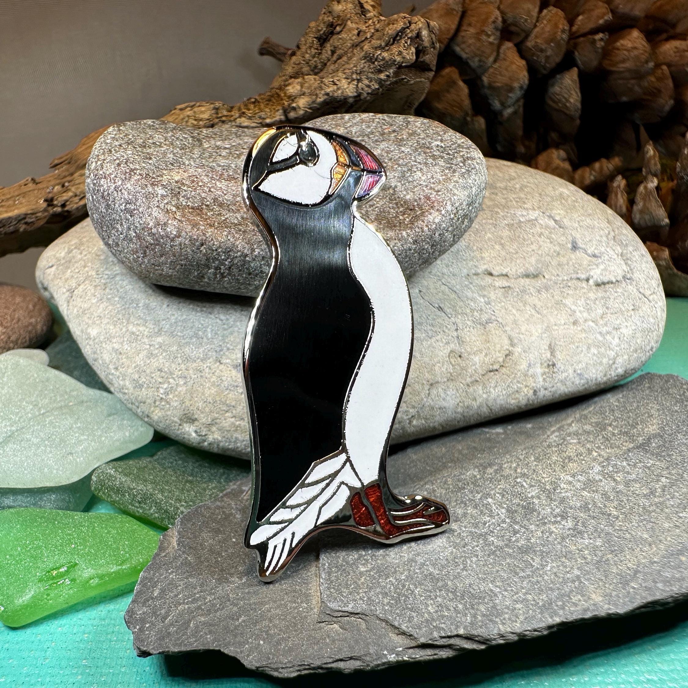 Enamel Scottish Puffin Brooch