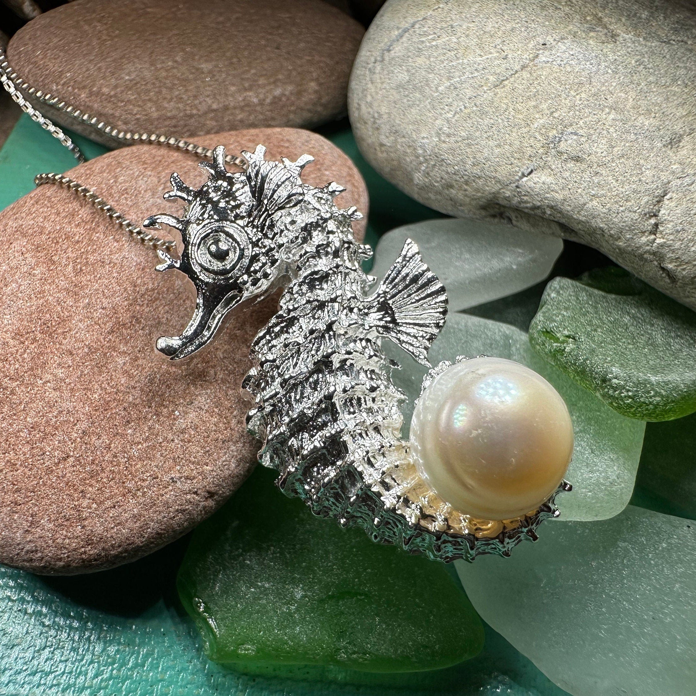 Pearl Seahorse Necklace