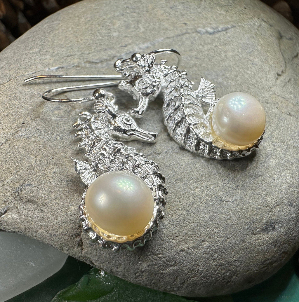 Pearl Seahorse Earrings