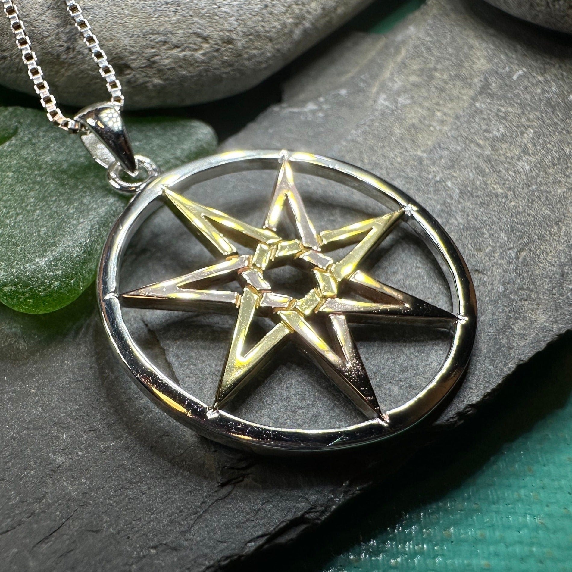 Three Tone Elven Star Necklace