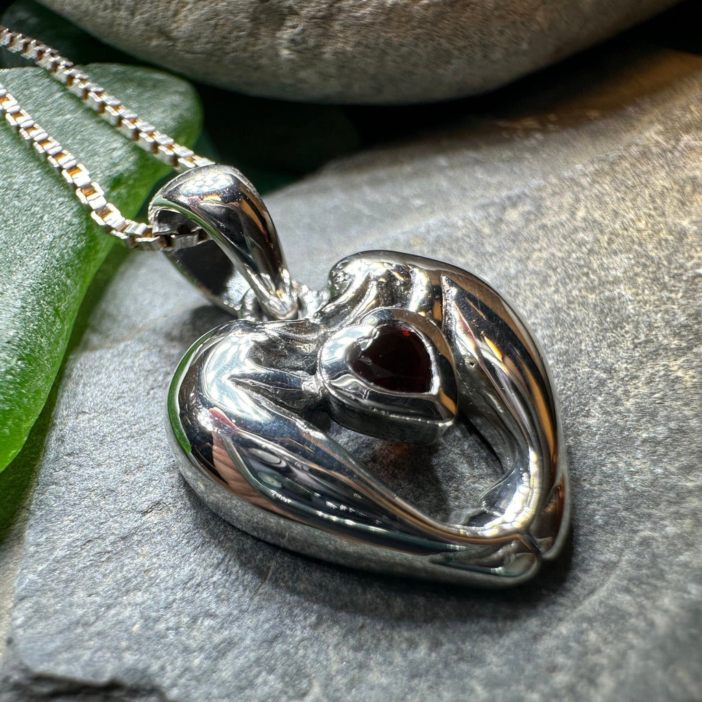 Manatee Love Garnet Necklace