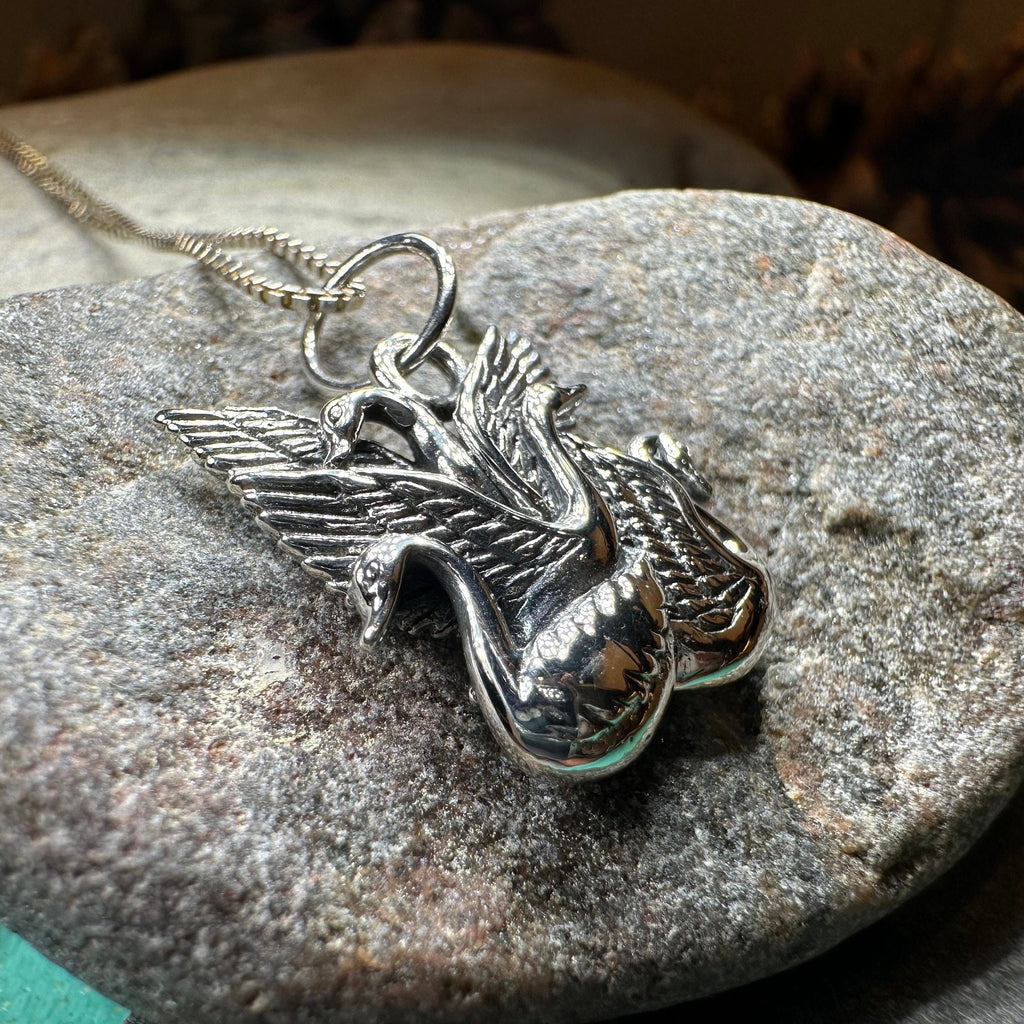 Irish Children of Lir Swan Necklace