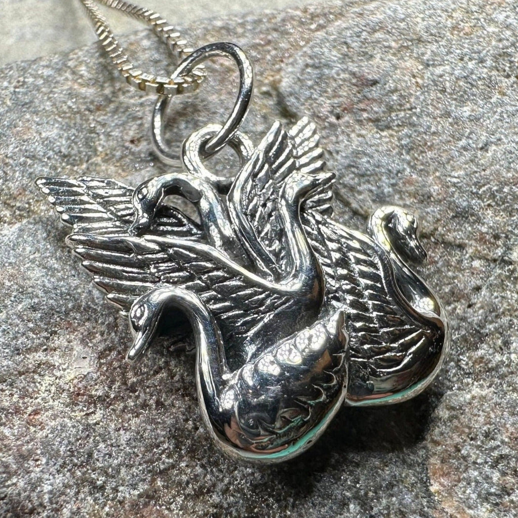 Irish Children of Lir Swan Necklace