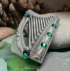 Boru Celtic Harp Brooch