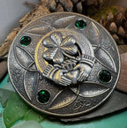 Irish Trinity Claddagh Plaid Pin