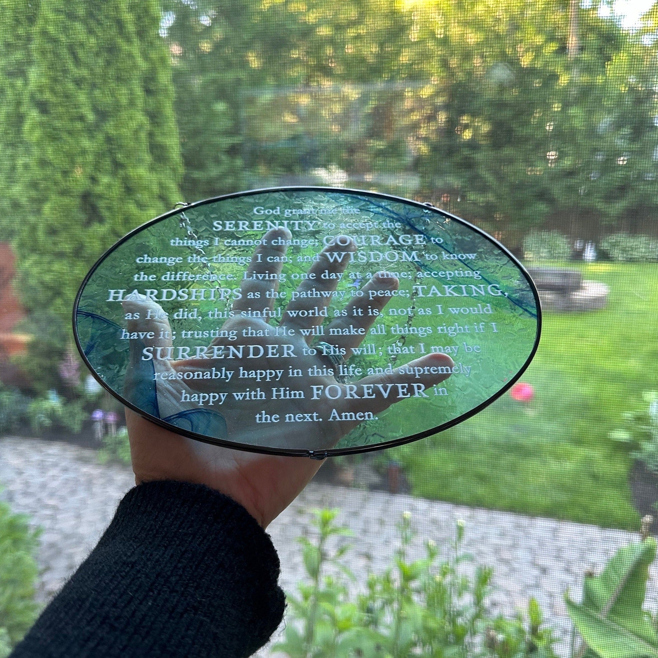 Serenity Prayer Suncatcher