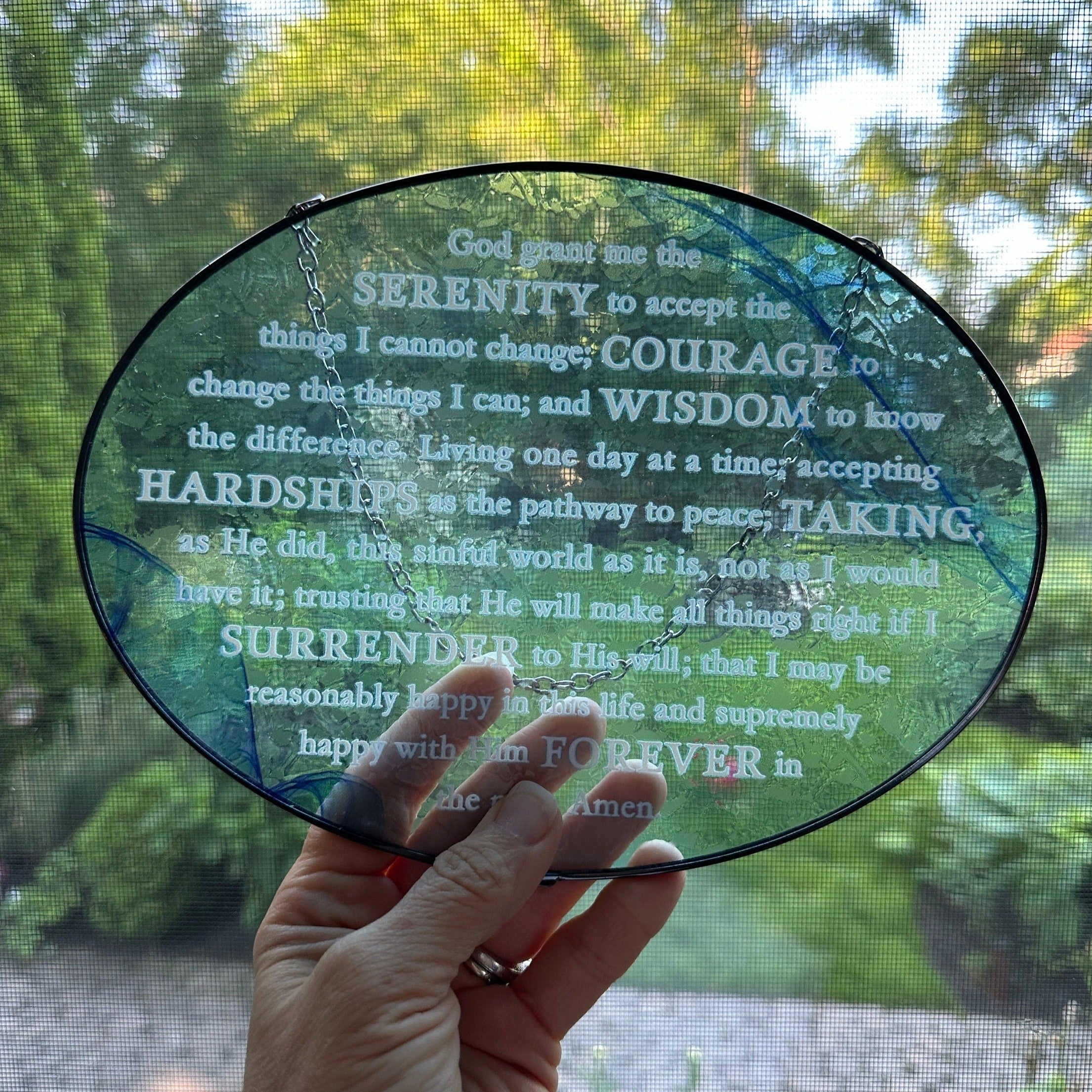 Serenity Prayer Suncatcher