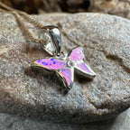 Petite Opal Butterfly Necklace