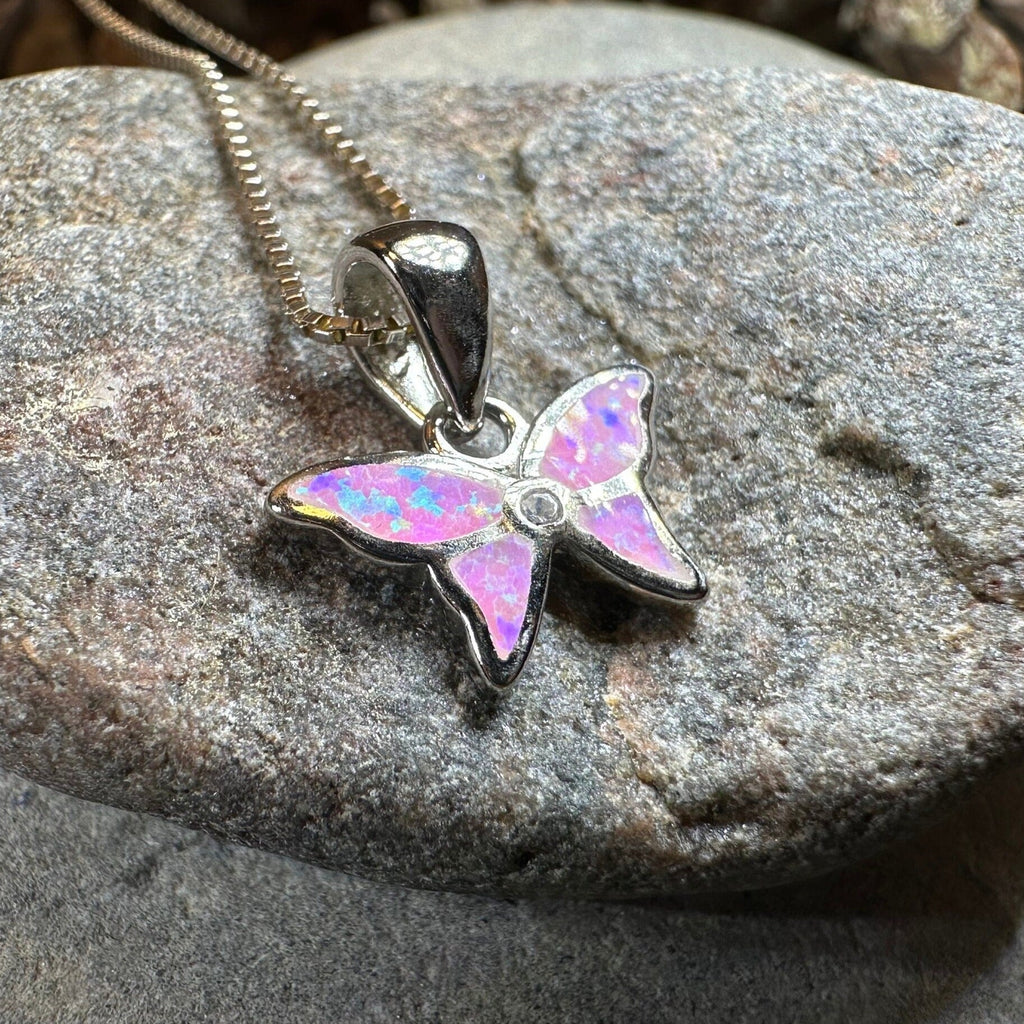 Petite Opal Butterfly Necklace