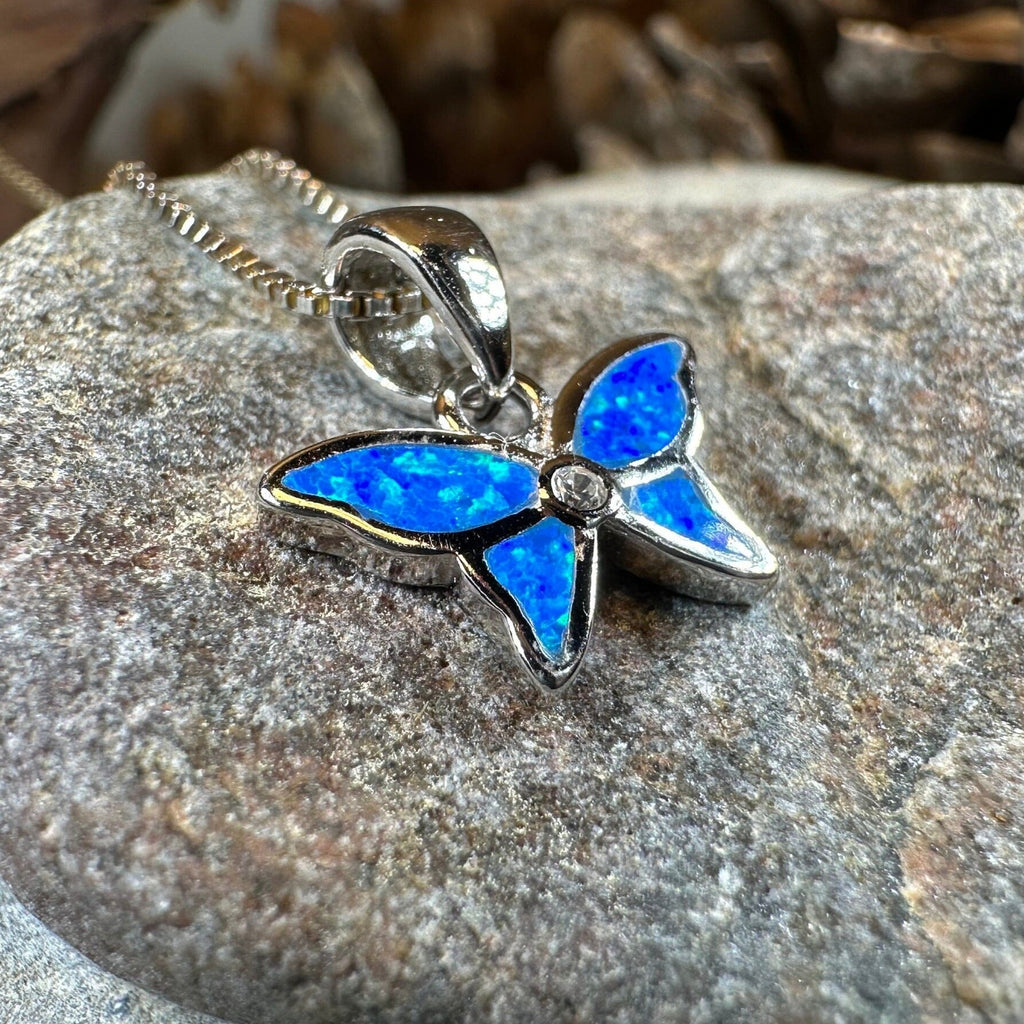 Petite Opal Butterfly Necklace