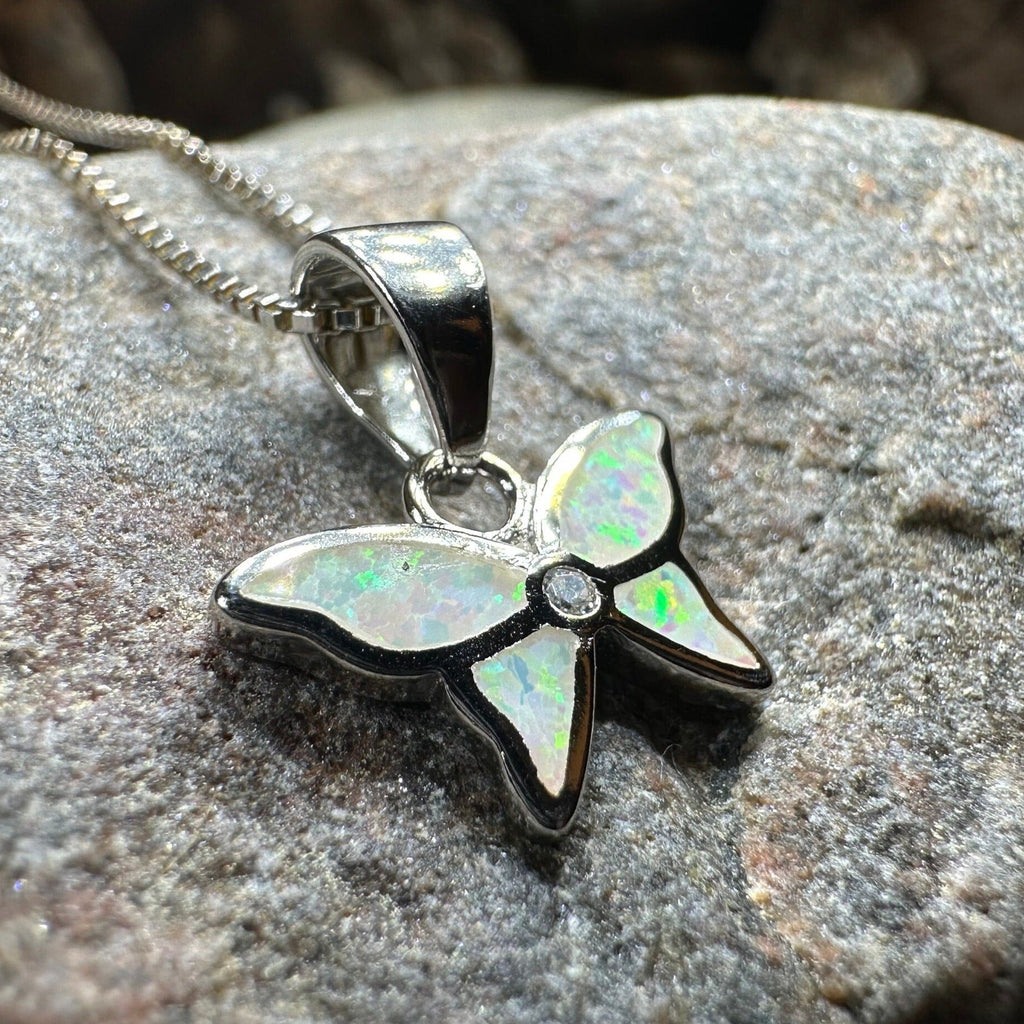 Petite Opal Butterfly Necklace