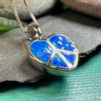 Peace Sign Opal Necklace