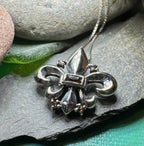 Garnet Fluer De Lis Necklace