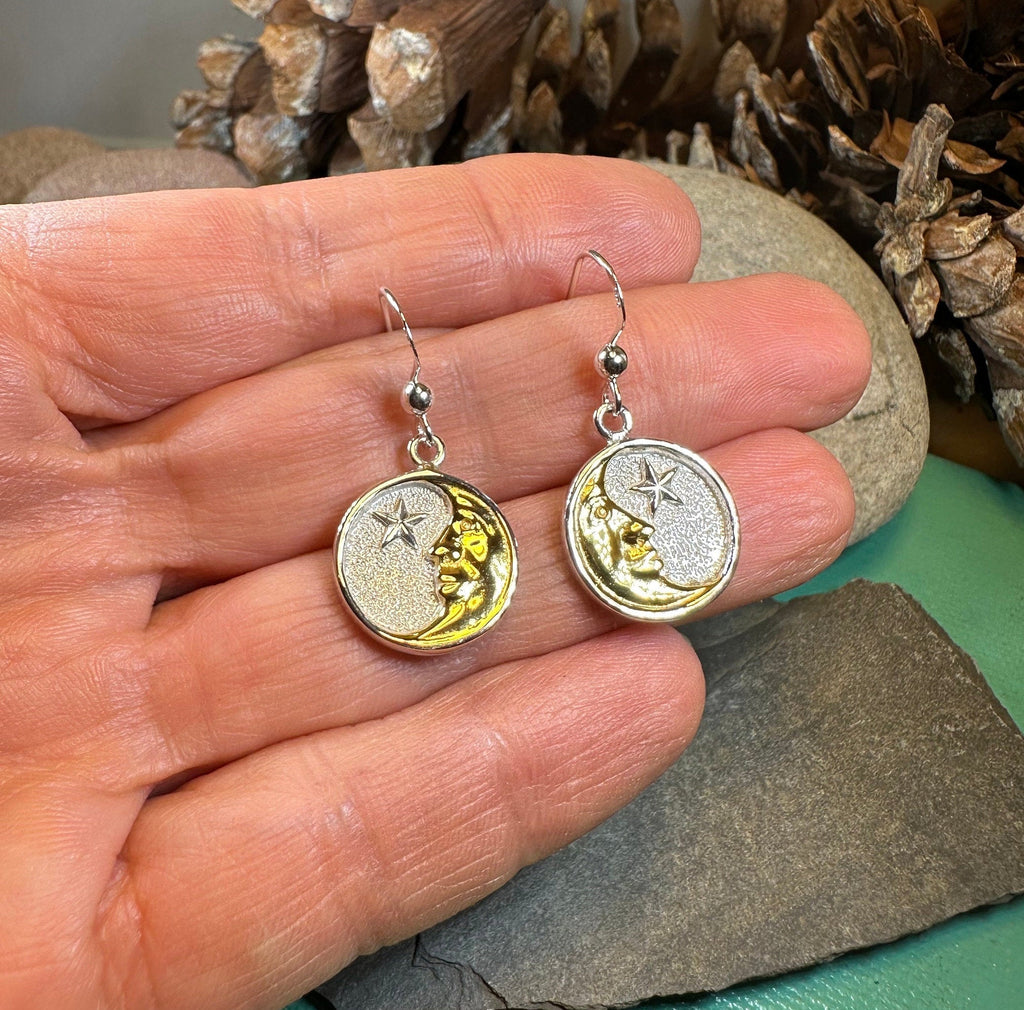 Golden Crescent Moon Earrings