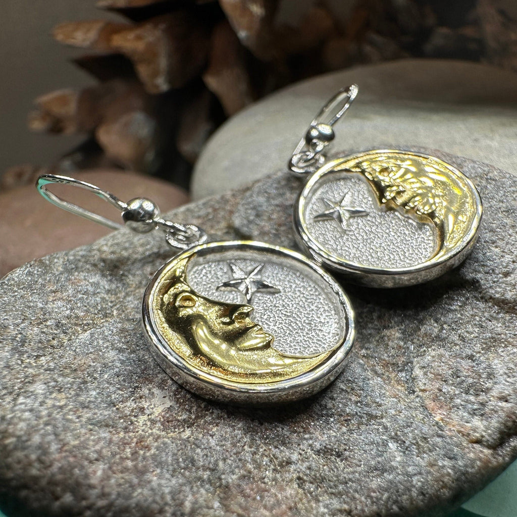 Golden Crescent Moon Earrings