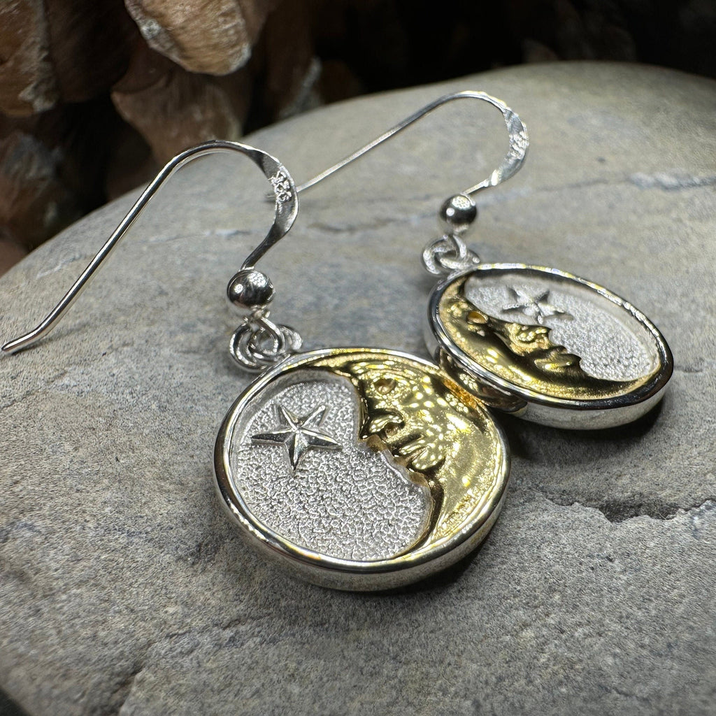 Golden Crescent Moon Earrings