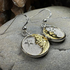 Golden Crescent Moon Earrings