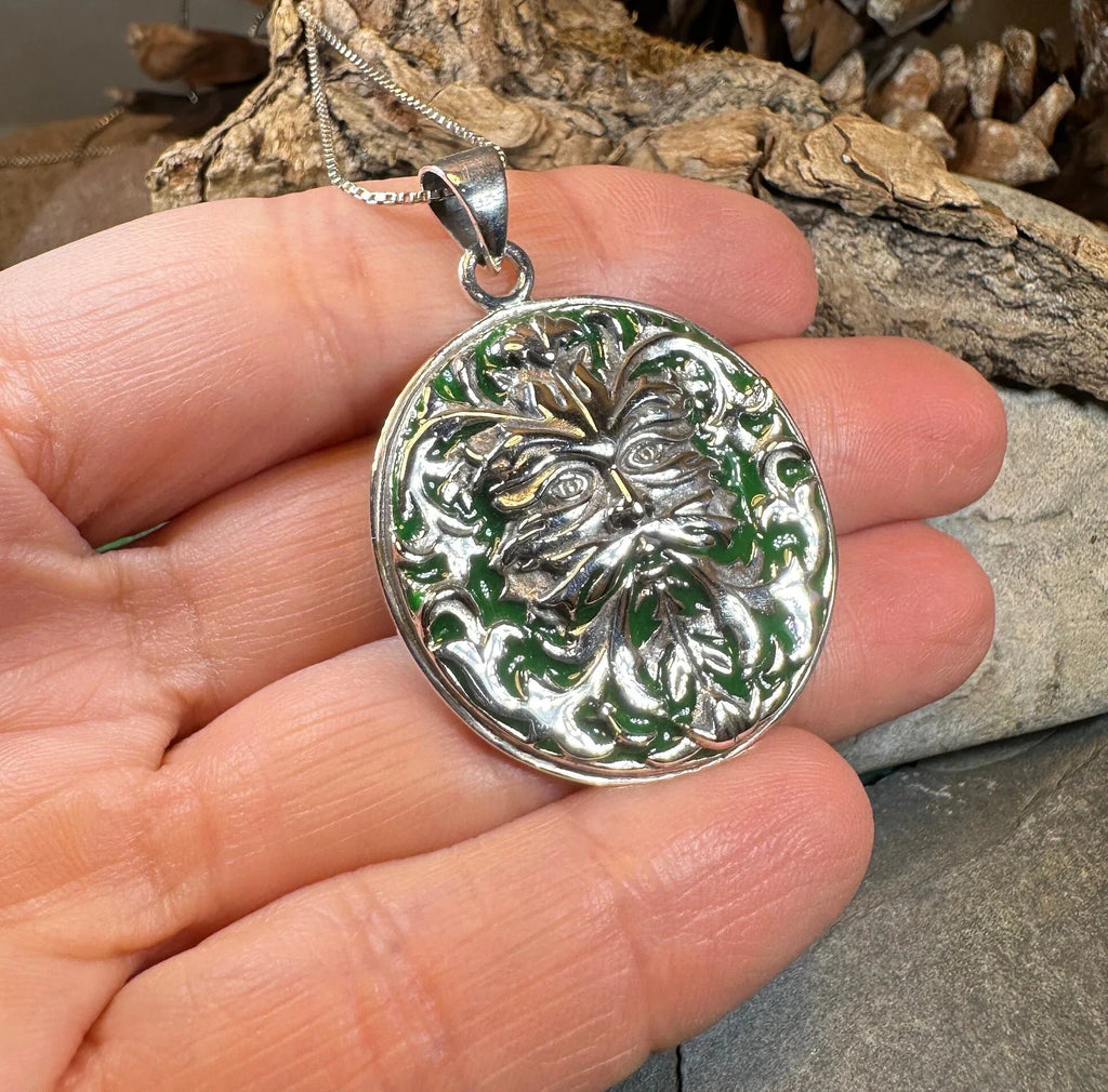 Black Forest Green Man Necklace