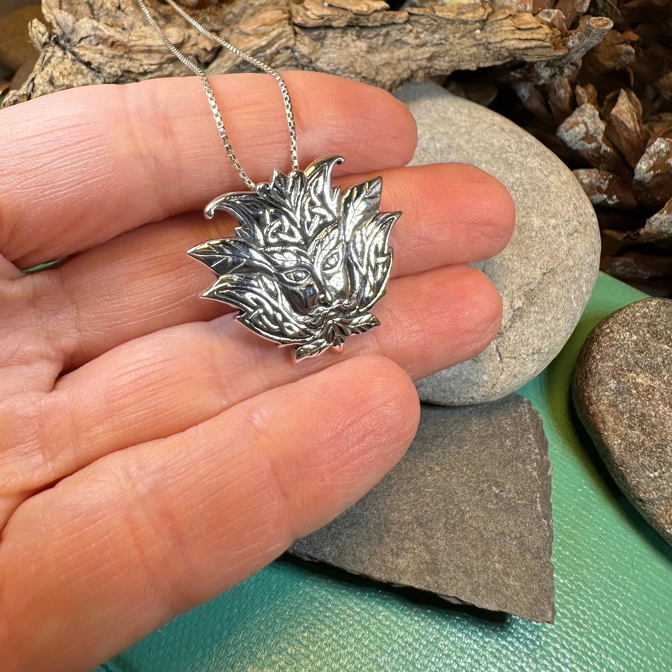 Celtic Green Man Necklace