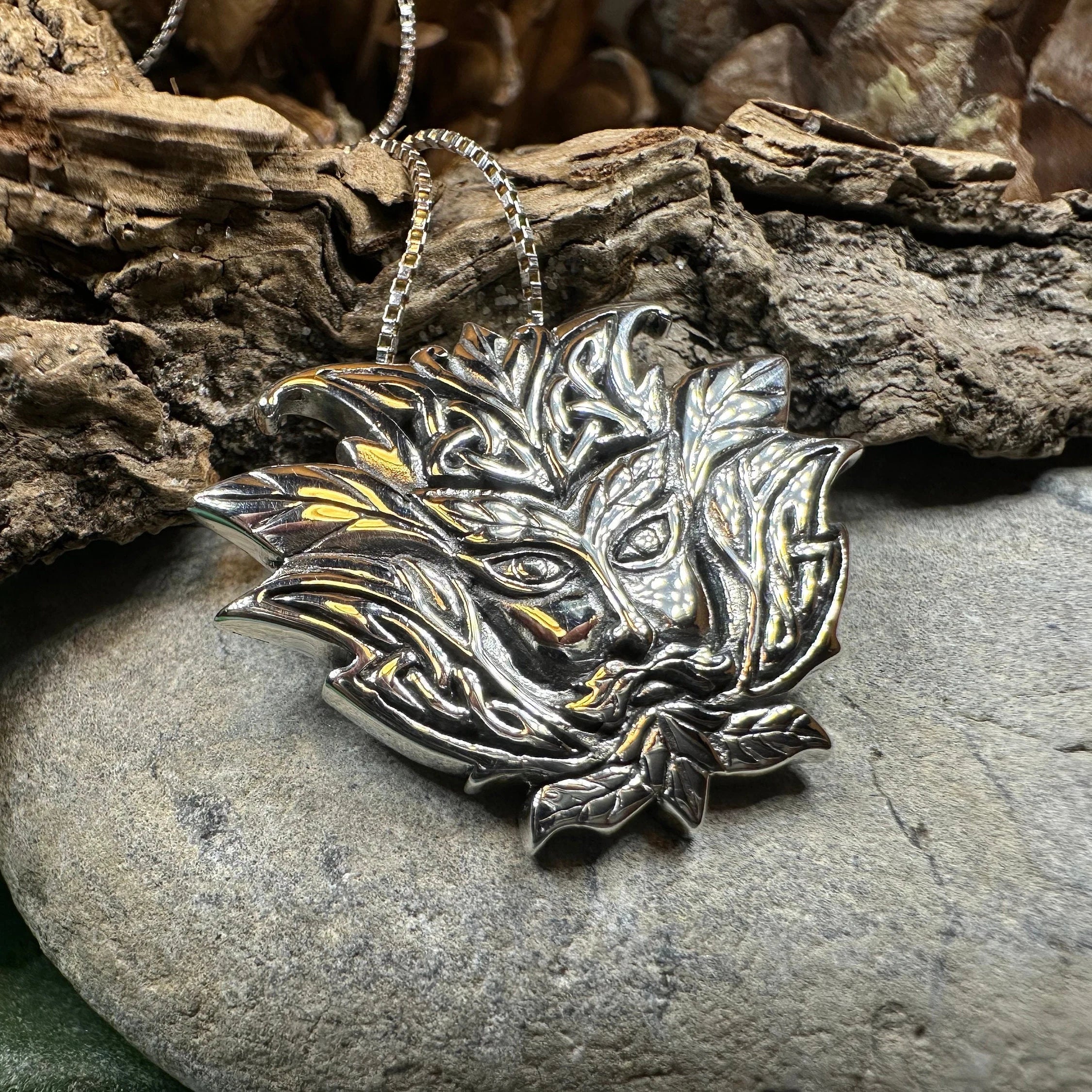 Celtic Green Man Necklace