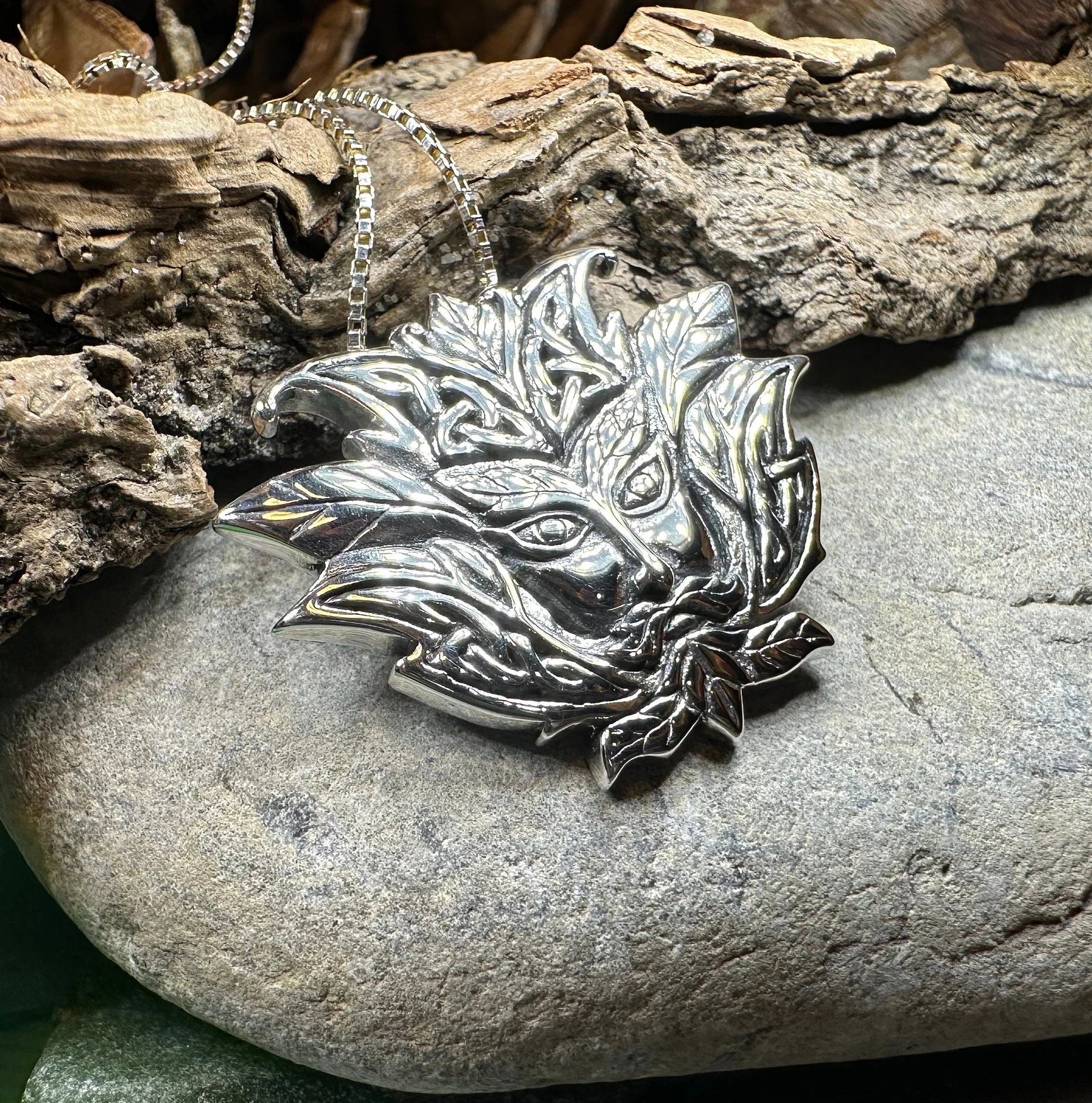 Celtic Green Man Necklace