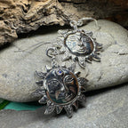 Celtic Skies Sun Moonstone Earrings
