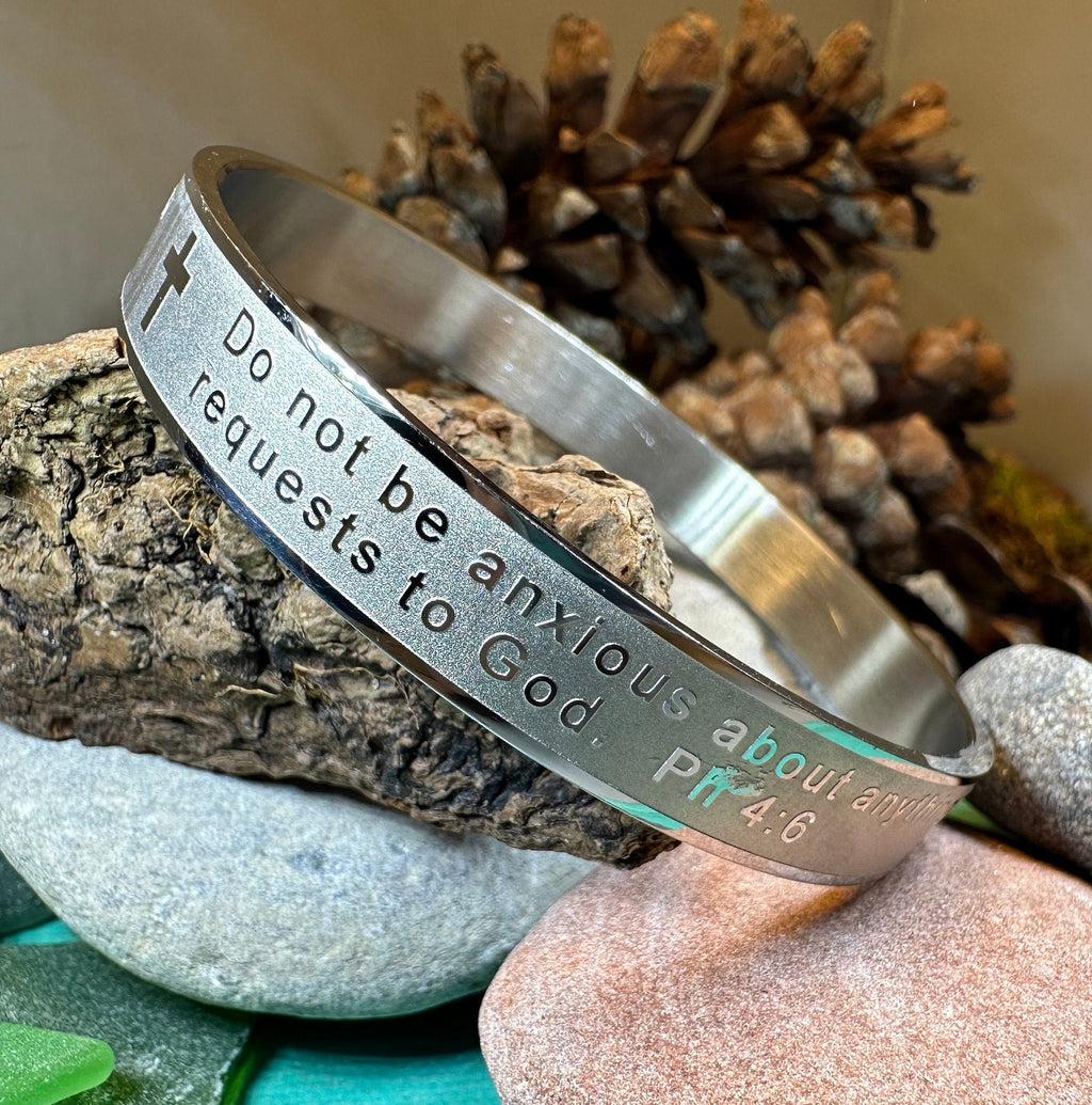 Steel Christian Prayer Bracelet