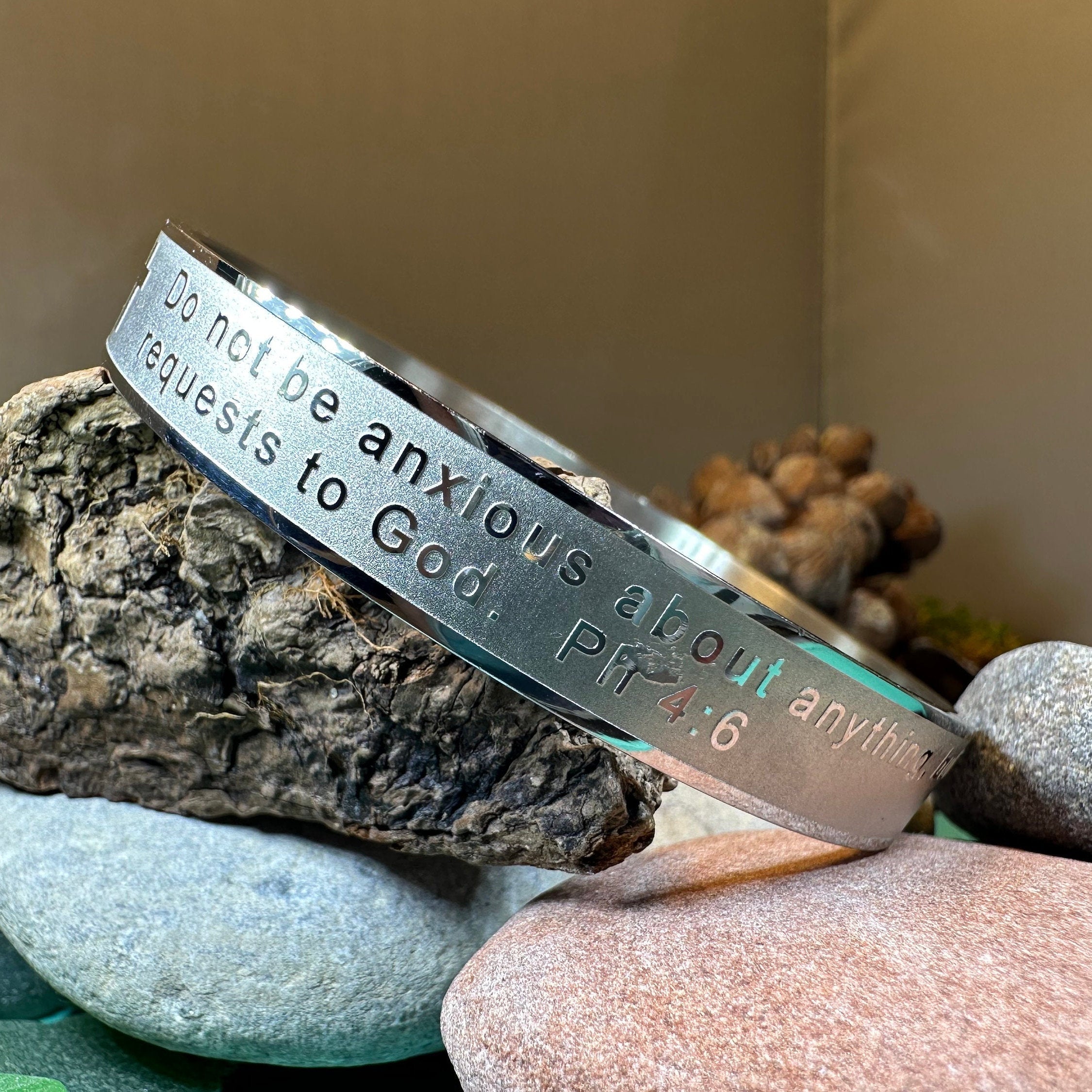 Steel Christian Prayer Bracelet