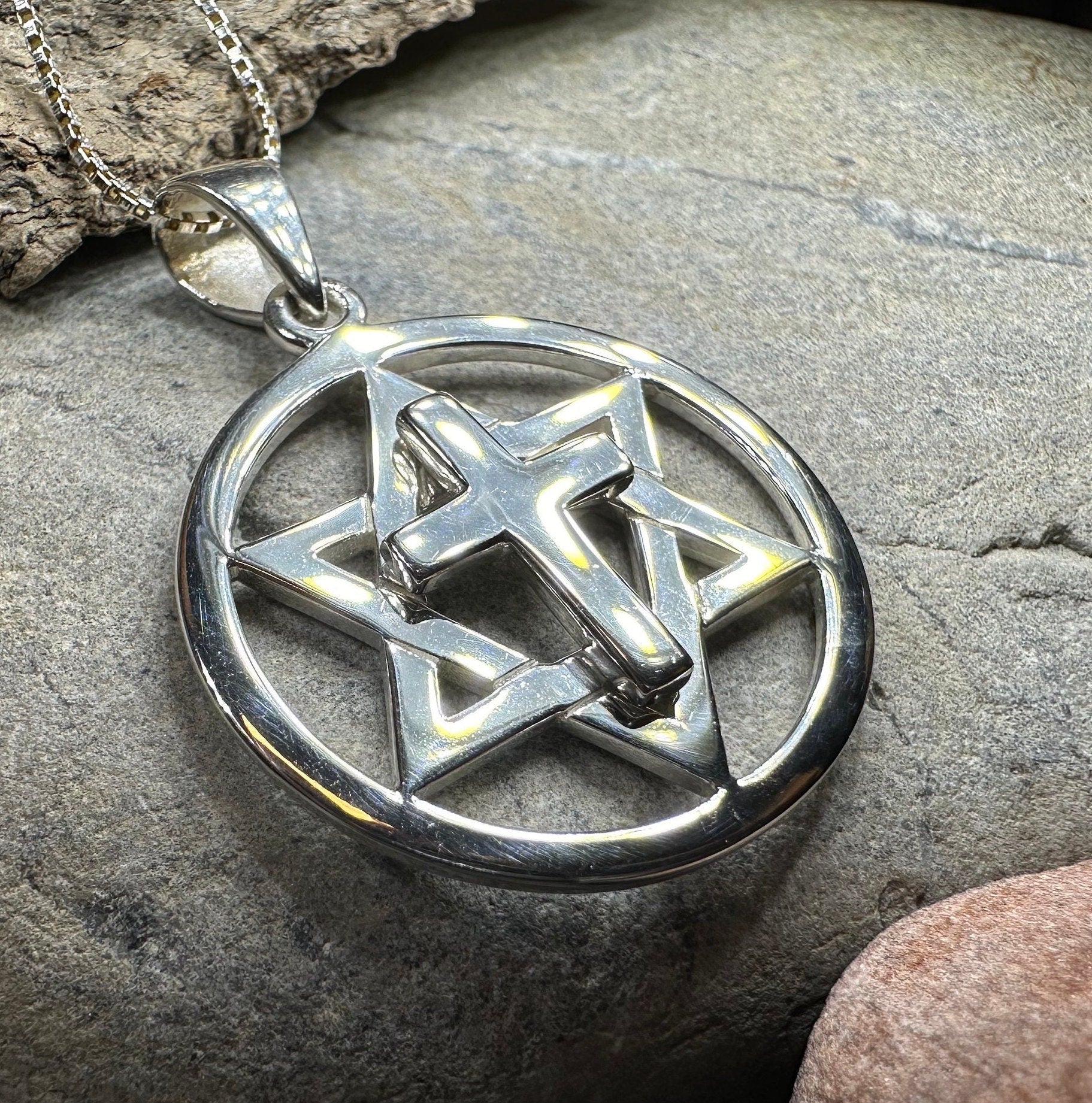 Star of David Cross Necklace