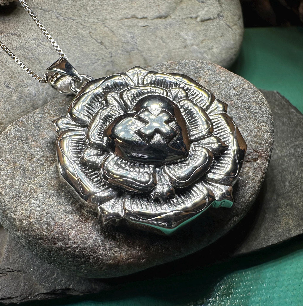 Celtic Rose Cross Necklace